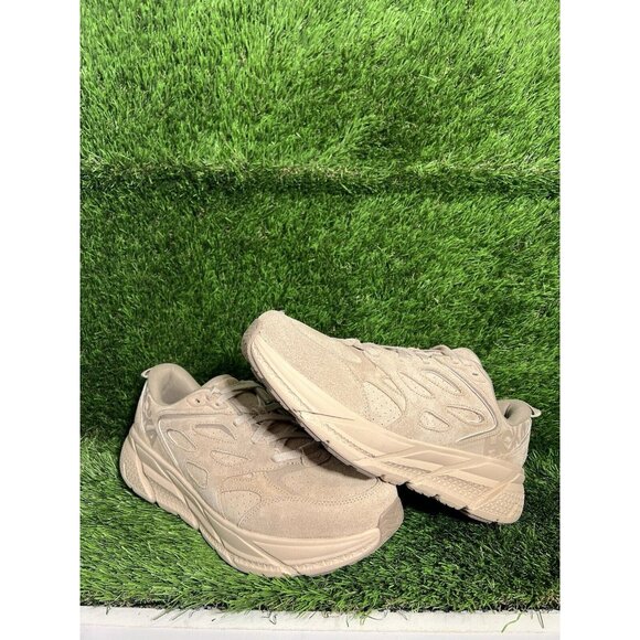 NEW Men’s Size 10 - Hoka One One Clifton L Suede Shifting Sand Dune Womens Sz 11 - Picture 2 of 9